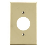 Hubbell PJ7I Wallplate, Mid-Size, 1-Gang, 1.40" Opening, Ivory