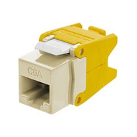 Hubbell NSJU6AI netSELECT CAT6A Jack, Universal TIA568A/B Wired, Yellow