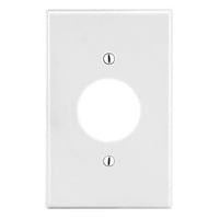 Hubbell PJ7W 1-Gang Wall Plate with 1.40-Inch Opening, White