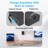 Gitryin Retractable Travel Adapter 5-in-1 Charger