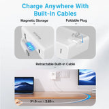Gitryin Retractable Travel Adapter 5-in-1 Charger