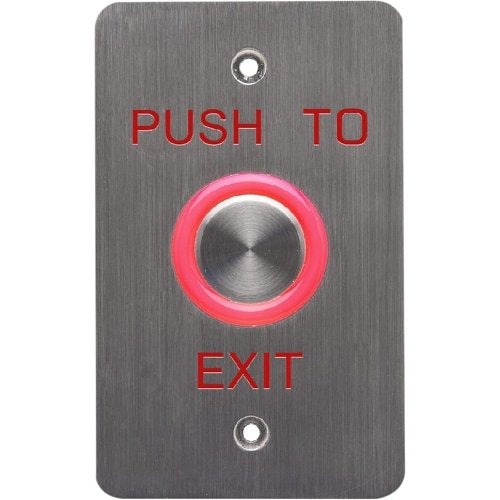 Dynalock 6610E 6600 Series Halo-Lighted Piezo Rex Push Button with "Push to Exit"