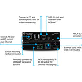 Atlona® AT-OME-EX-TX Omega 4K/UHD HDMI Over HDBaseT Transmitter with USB, Control, and PoE