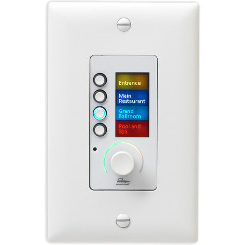 BSS BSSEC4BV-WHT-M BSS EC-4BV Ethernet Controller with Buttons and Volume Control, White