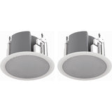 Atlas™ FAP33T-W Revolutionary Fast-Install 3in Full Range Loudspeaker System w/70.7/100V-16W Transformer and 6Ω Bypass (Pair | White)