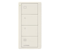 Lutron PJ2-4B-TBI-S01 Pico 4-Button Raise/Lower Shade Remote With Shade Icons - (Biscuit | Satin)