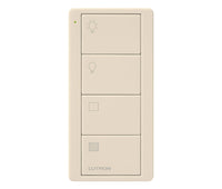 Lutron PJ2-4B-GLA-LS21 Pico 4-Button 2-Group Light/Shade Icon Remote - (Light Almond | Gloss)