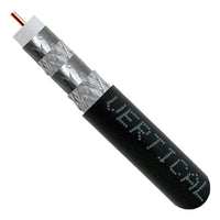 Vertical Cable 107-1952BK6Q1BX RG-6 UL Listed 75 OMH 18AWG Quad Coax (Black)