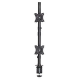 Tripp Lite DDR1527SDC Dual Vertical Flat-Screen Desk Stand/Clamp Mount, 15'-27'