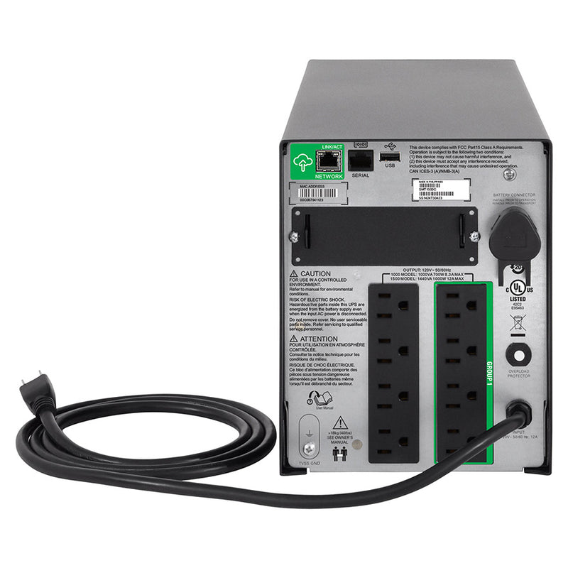 APC SMT1500C Smart-UPS 120V 1500VA LCD Backup Battery & Surge Protector with SmartConnect