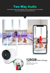 Silarius SIL-BHOMEWIFI2MP28 WiFi, APP enabeld, fixed, 2MP full HD, Alarm lights, Outdoor camera ,2-way audio - 2.8mm lens