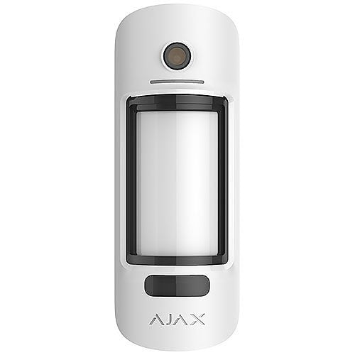 AJAX 42821.84.WH3 Wireless Outdoor Motion Detector with Visual Alarm Verification, Anti-Masking, and Pet Immunity, White